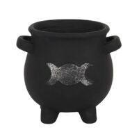 Triple Moon Cauldron Terracotta Plant Pot - Image 2