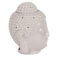 Large Grey Buddha Head Oil Burner - Image 3