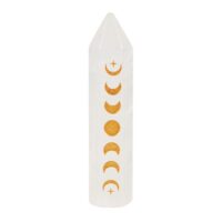 5cm Clear Quartz Moon Phase Crystal Point - Image 2