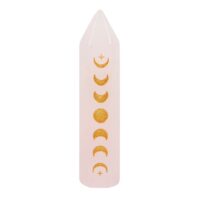 5cm Rose Quartz Moon Phase Crystal Point - Image 2