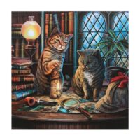 Purrlock Holmes Light Up Canvas Plaque by Lisa Parker - Image 2