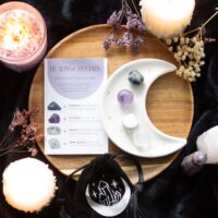 Stress Healing Crystal Set with Moon Trinket Dish - Image 6