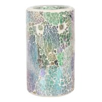 Pillar Light Blue Iridescent Crackle Oil Burner - Image 2