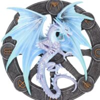 Yule Dragon Resin Wall Plaque by Anne Stokes - Image 2