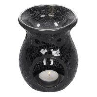 Large Black Crackle Oil Burner - Image 2