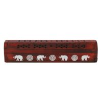 Elephant Wooden Rosewood Incense Box Set - Image 3