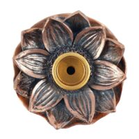 Bronze Lotus Backflow Incense Burner - Image 2