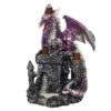 Purple Dragon on Castle Backflow Incense Burner - Image 2