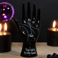 Black Ceramic Palmistry Hand Ornament - Image 4