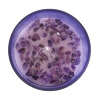 Third Eye Chakra Lavender Crystal Chip Candle - Image 2