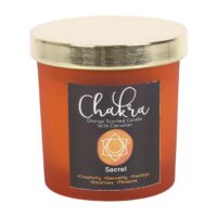 Sacral Chakra Orange Crystal Chip Candle - Image 3
