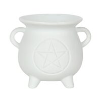 White Pentagram Cauldron Oil Burner - Image 2
