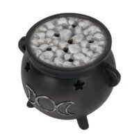 Triple Moon Cauldron Incense Cone Holder - Image 2
