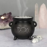 Triple Moon Cauldron Incense Cone Holder - Image 4