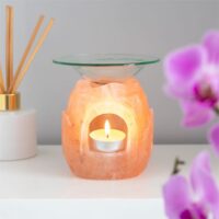 Lotus Flower Shaped Himalayan Salt Oil Burner - Image 3