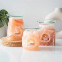 Lotus Flower Shaped Himalayan Salt Oil Burner - Image 4