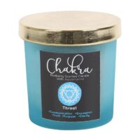 Throat Chakra Blueberry Crystal Chip Candle - Image 3