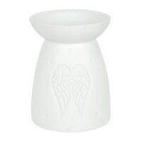 White Ceramic Angel Wings Oil Burner - Image 2