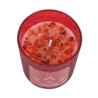 Fire Element Juniper Berry Crystal Chip Candle - Image 2