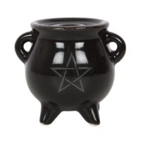 Pentagram Cauldron Ceramic Incense Holder - Image 3