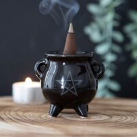 Pentagram Cauldron Ceramic Incense Holder - Image 6