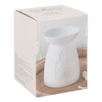White Ceramic Buddha Face Oil Burner - Image 5