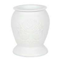 Tree of Life White Ceramic Electric Oil Burner - Image 2