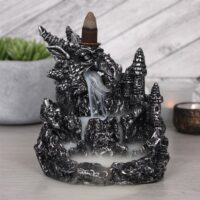 Silver Dragon Backflow Incense Burner With Light - Image 6