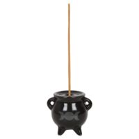 Triple Moon Cauldron Ceramic Incense Holder - Image 2