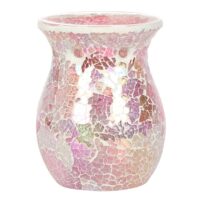 Large Pink Iridescent Crackle Oil Burner - Image 2