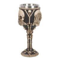 Resin See, Hear, Speak No Evil Skeleton Goblet - Image 4