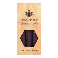 Set of 6 Purple Beeswax Spell Candles - Image 2