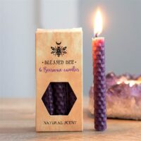 Set of 6 Purple Beeswax Spell Candles - Image 5