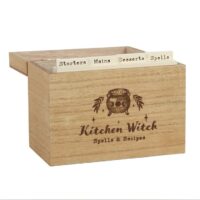 Kitchen Witch Wooden Recipe Box - Image 2