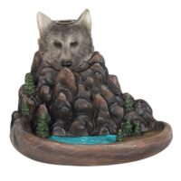 Grey Wolf Cliff Backflow Incense Burner - Image 2