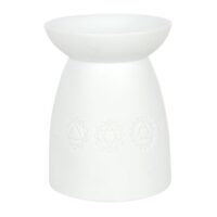 White Ceramic Seven Chakra Oil Burner - Image 2