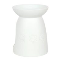 White Ceramic Seven Chakra Oil Burner - Image 3