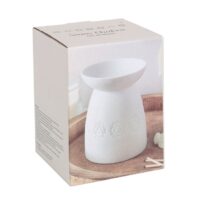 White Ceramic Seven Chakra Oil Burner - Image 6