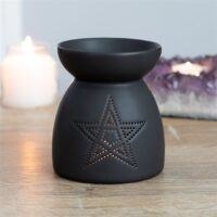 Black Pentagram Cut Out Oil Burner - Image 4