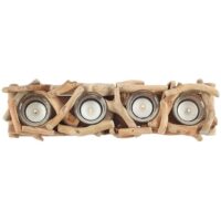 4pc Driftwood Candle Holder - Image 2