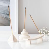 Cream Speckle Balancing Stones Incense Stick Holder - Image 6