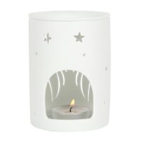 White Angel Wings Cut Out Oil Burner - Image 2