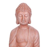 Terracotta Effect 52cm Sitting Garden Buddha - Image 2