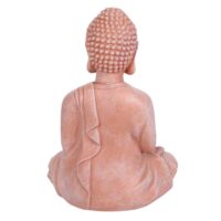 Terracotta Effect 52cm Sitting Garden Buddha - Image 4