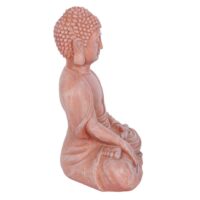 Terracotta Effect 52cm Sitting Garden Buddha - Image 5