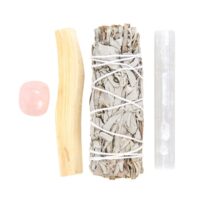 Smudge Kit with Rose Quartz Crystal - Image 4