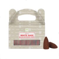 Set of 6 Packets of Satya White Sage Backflow Dhoop Cones - Image 2