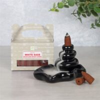 Set of 6 Packets of Satya White Sage Backflow Dhoop Cones - Image 4