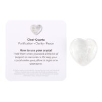 You Rock Clear Quartz Crystal Heart in a Bag - Image 2
