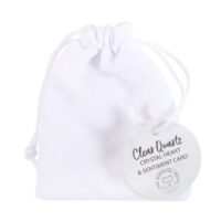 You Rock Clear Quartz Crystal Heart in a Bag - Image 3